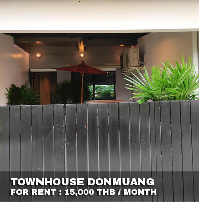 (เช่า) FOR RENT TOWNHOUSE DONMUANG / 2 beds 2 baths / 16 Sqw.**15,000** CLOSE DONMUANG AIRPORT
