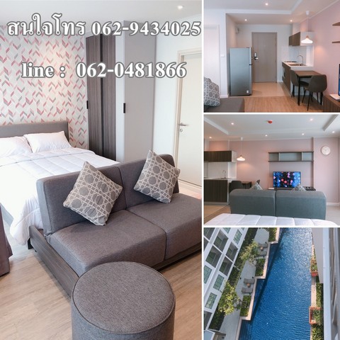 T00124 ให้เช่าคอนโด D Condo Rin ใกล้เซนทรัลเฟส ห้องใหม่มาก ราคาเช่า 9,000 บาท/เดือน วิวสระว่ายน้ำ