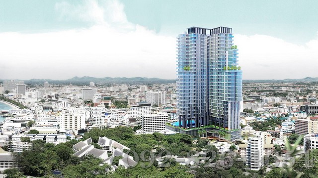 ขายดาวน์ขาดทุน คอนโด City Garden Tower ชั้น 10 ห้องมุม วิวทะเล 35 ตรม.