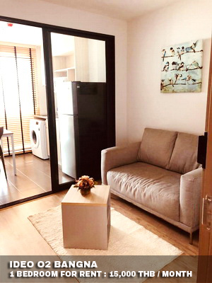 (เช่า) FOR RENT IDEO O2 BANGNA / 1 bedroom / 32 Sqm.**15,000** CLOSE BTS BANGNA